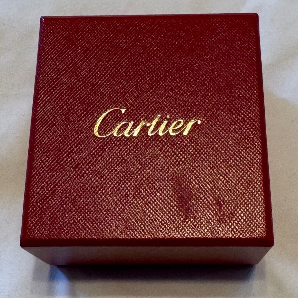 Lot of 2 Authentic Cartier Red Jewelry Boxes 4x4 & 3.5x3.5 Empty Cases